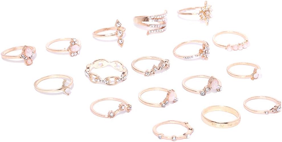 Jewels Galaxy Stylish Vintage Floral Designs Silver Plushy Rings for Women/Girls (Mixed Sizes)