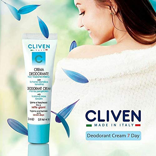 Cliven 7 Days Deodorant Cream for Intense Perspiration, 25 ml