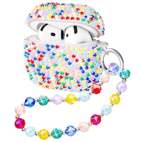 Coque AirPods 4 à paillettes | Protection pailletée chic avec porte-clés pour femme