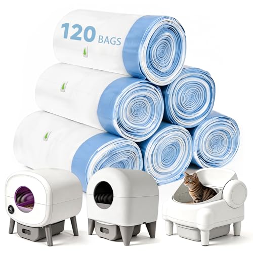 Cat Litter Box Liners 120 Count for Fmo Fstg Paru Self Cleaning Litter Box