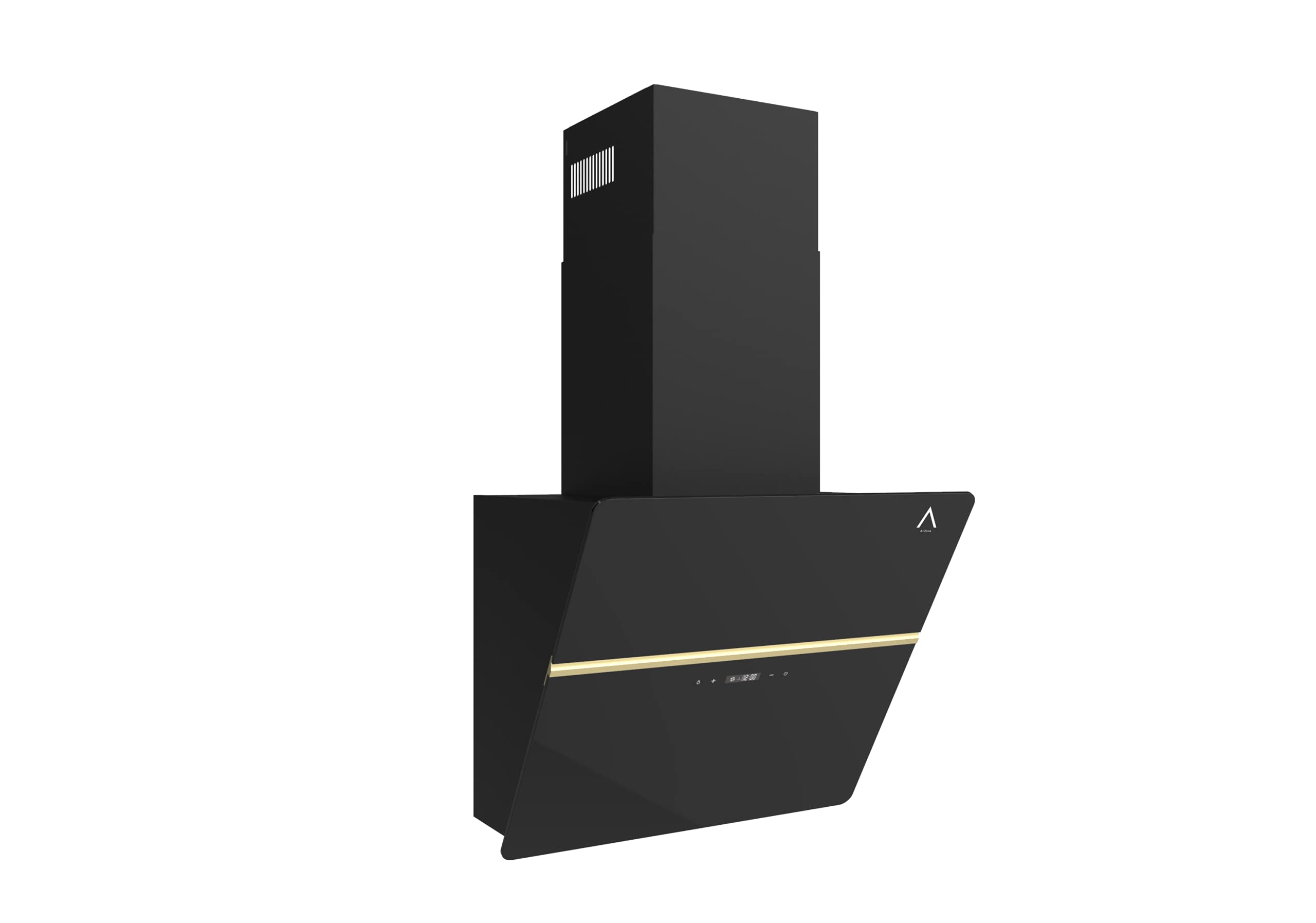 ALPHA Campana decorativa GEA ELITE PRO apertura Motorizada, Cristal Negro