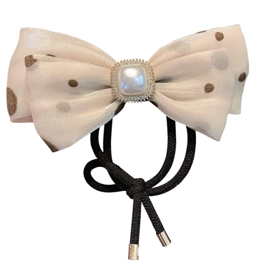 Scrunchies Haargummi 5 STÜCKE Perle Bogen Kopf Seil Pferdeschwanz Haar Ring Gebundenes Gummiband Weibliche Haarschmuck Zopfgummi Elastische