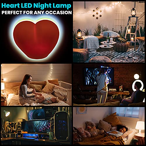 Elysian Vibes Portable Night Light For Kids Room. Battery Night Light Led Heart Shaped - 7 Rgb Color Changing Lamp. Cute Led Heart Light Is A Great Gift Idea For Boys, Girls, Toddlers #TOP4