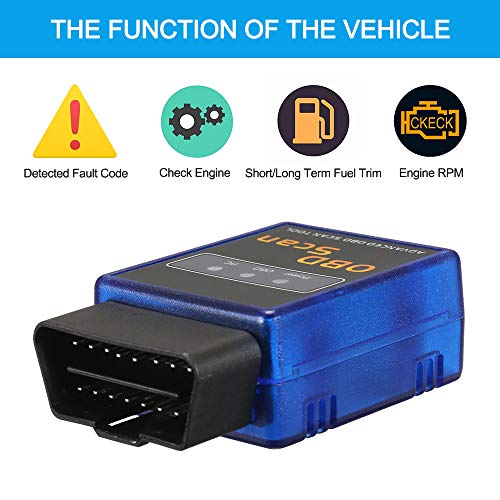 Honeytecs Detector azul da ferramenta do varredor do OBD OBDⅡ com conexão de BT para o serviço de Wi