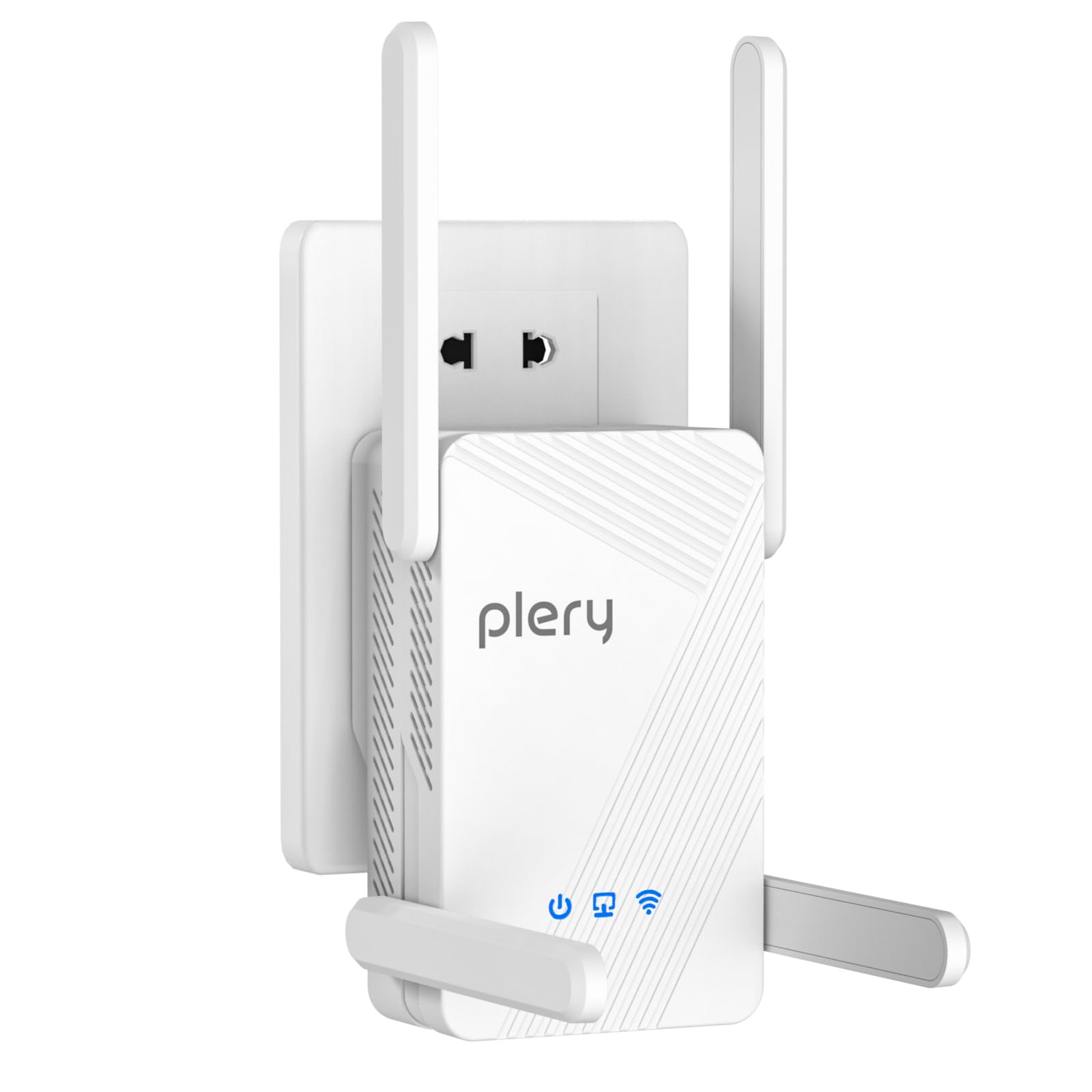 WLAN Verstärker WiFi 7 Repeater Dulaband 5GHz/2.4GHz BE3600 Mbit/s WLAN Repeater Internet Verstärker mit 4 Antennen, Gigabit Port, WPS, MLO, 4K-QAM, Kompatibel Allen Routern und WLAN Geräten