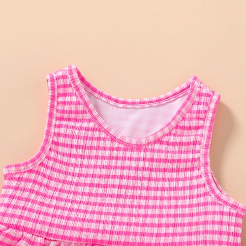 Image of HAPPYMA Baby Swimsuit Toddler Girl Bathing Suit Summer Stripe Bikini Set Beach Two Piece Swim Wear