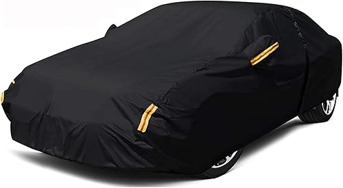 NEVERLAND Funda para Coche Sedán Impermeable Resistente Protección Todo Clima Nieve Anti-UV Resistente al Viento Exterior Funda Completa para Coche
