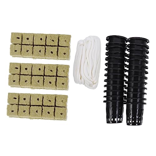 YARNOW 1 Juego Kit De Nutrición Hidropónica Preguntar Etiquetas Manguera Cacerola Sartenes Cubo Neto Planta Equipo Inicio Cúpula Trasplante De Tapones De Roca