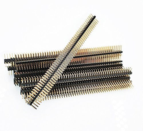 E-Simpo 20 peças 1,27 mm PCB Conector de cabeçalho de pino macho 0,07 mm Conector de placa a placa D