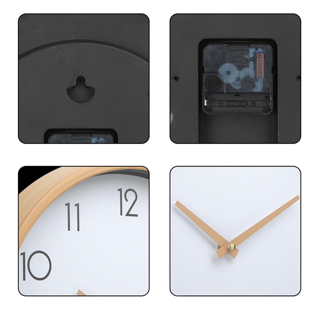 Orologio da parete Orologio da parete semplice Orologio al quarzo in stile giapponese for la casa Ufficio Soggiorno Camera da letto Orologio nordico silenzioso Reloj De Pared(B)