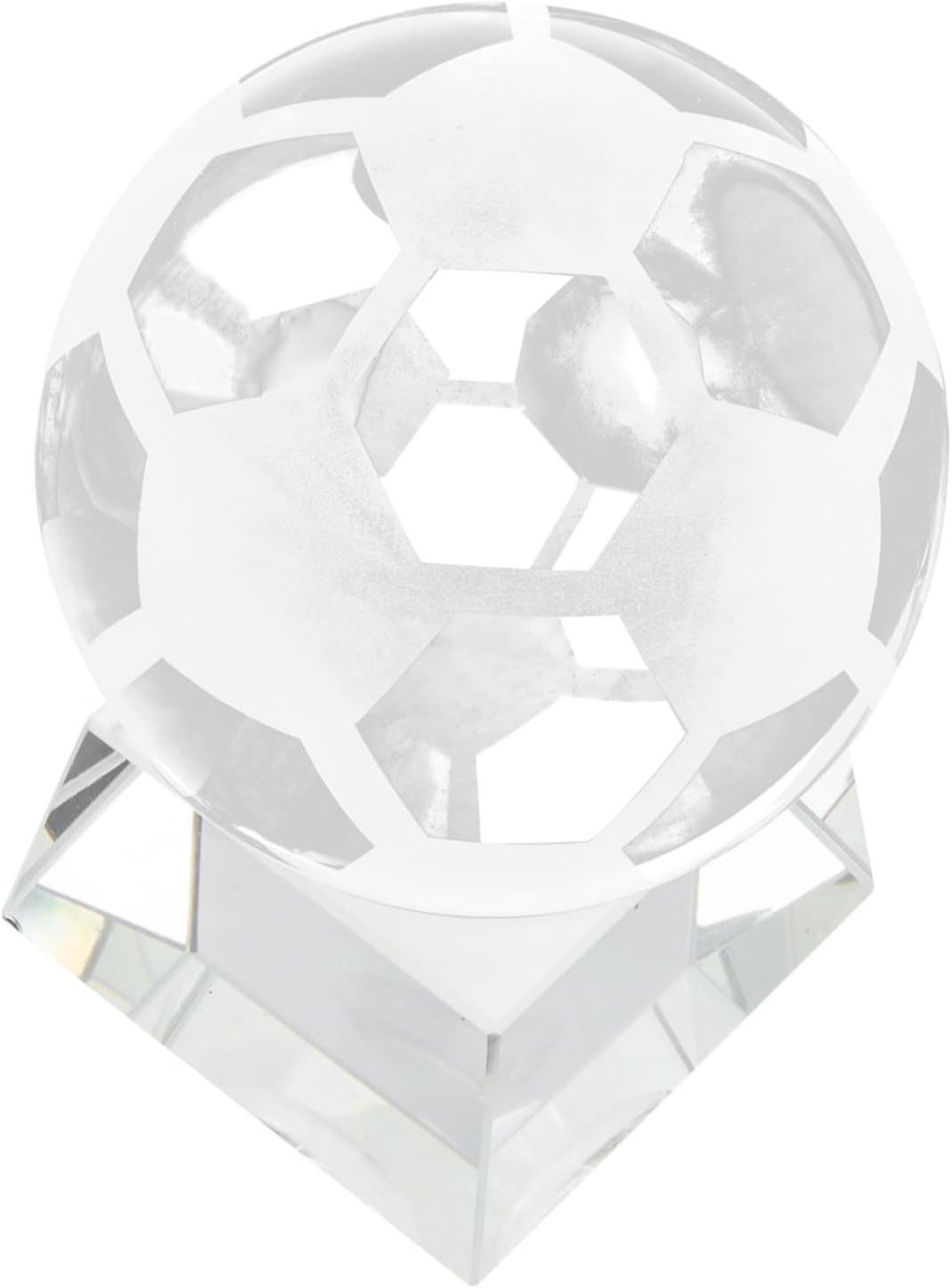 Crystal Football Ornament Ball Shape Base Decorative Soccer Ball Stand Unique for Parties
