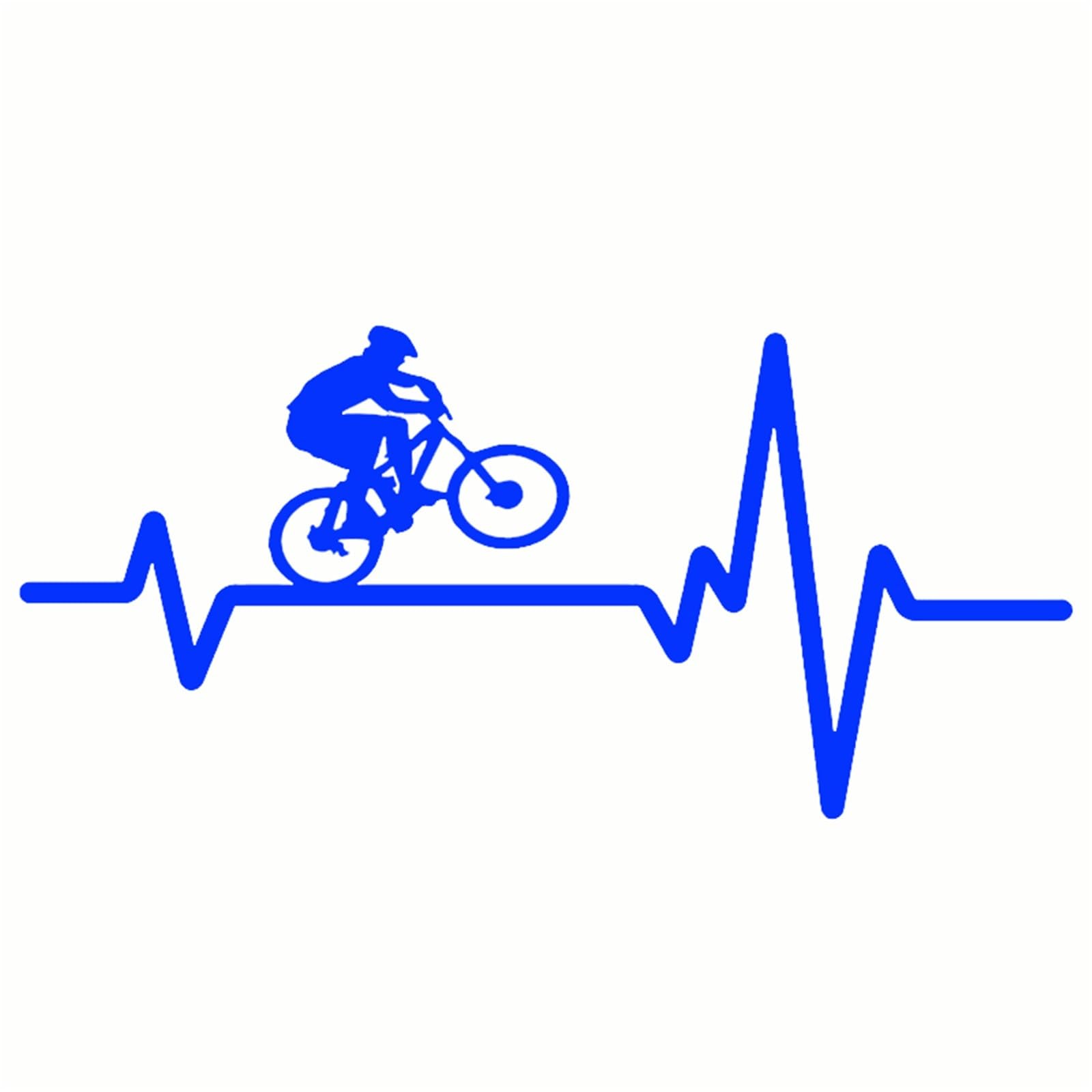HAfgDJ Motorcycle Car Sticker Cycling Mountain Bike Helmet Heartbeat Stickers and Decals Funny Stickers On Car Styling Creative