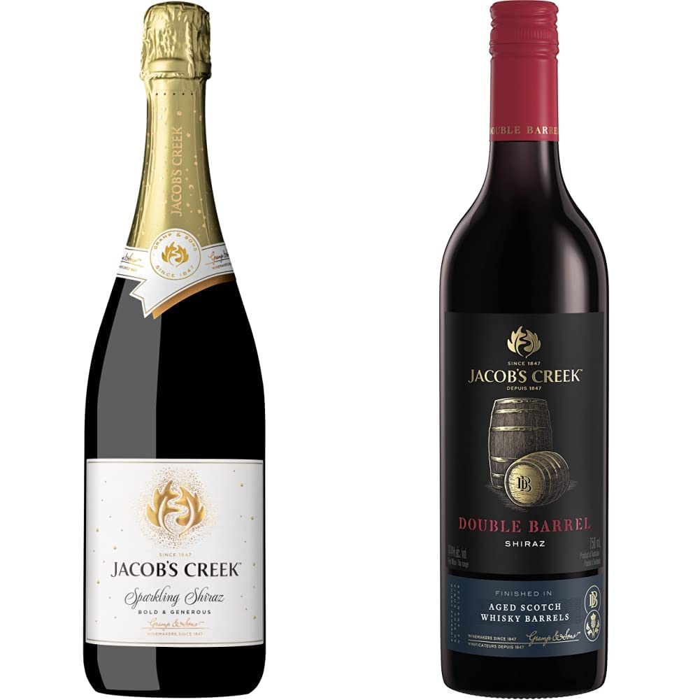Jacobs CreekSparkling Shiraz Non Vintage, 75 cl & Jacob's Creek Double Barrel Matured Shiraz Red Wine, 75 cl