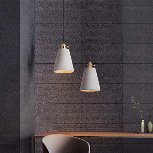 Luces de techo de cemento creativas para mesa de comedor 5