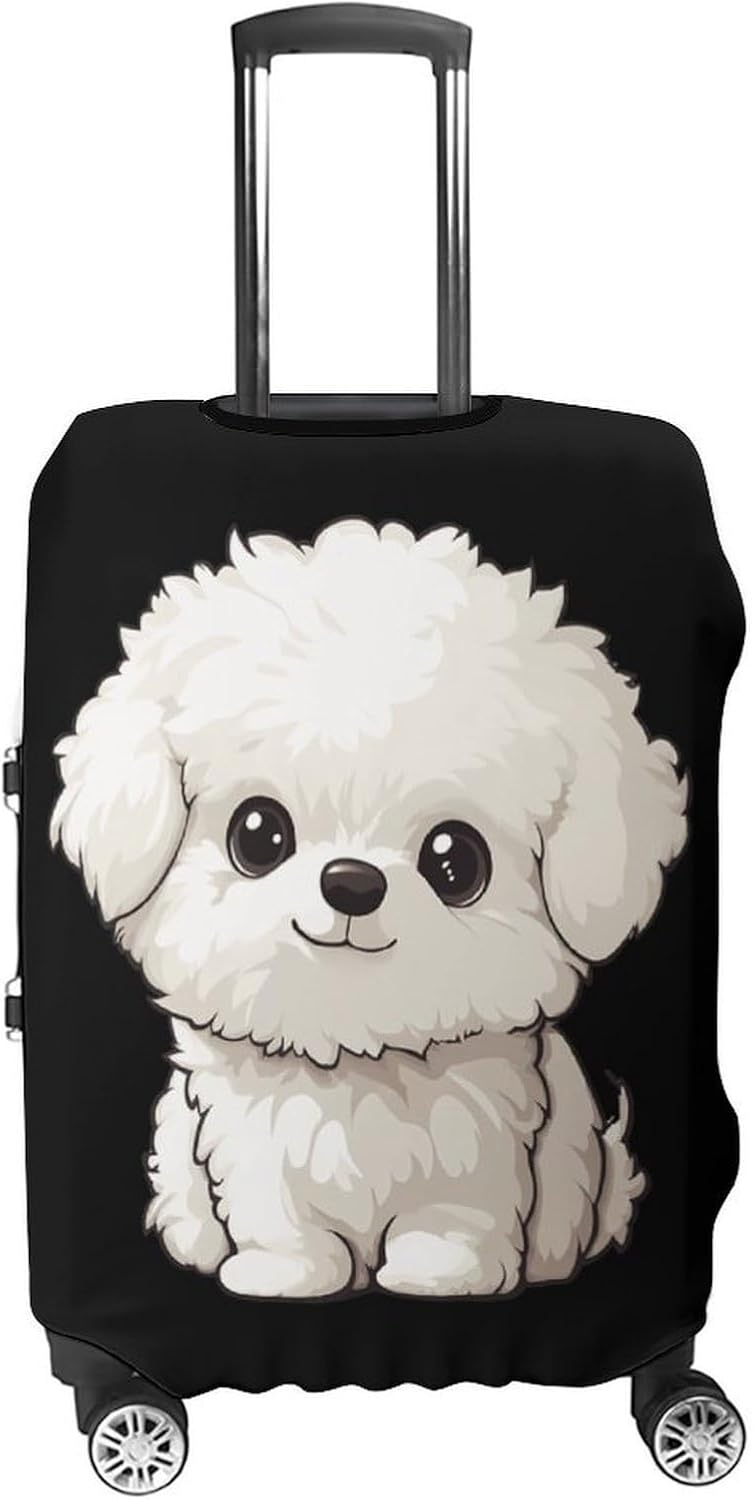 Bichon Frise Dog Suitcase Covers for Luggage Carry On Cover Travel Accessories Fit 19-32 Inch image 4