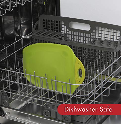 Dexas Chop & Scoop Cutting Board, 9.5 By 13 Inches, Solid Green #TOP4