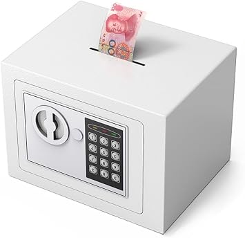 Safe Safe Mini Electronic Safe with Numeric Keypad Type Small Household Wall Mount Emergency Key White