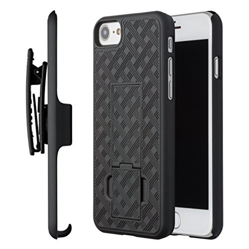 iPhone 7 Case, Moona Shell Holster Combo Case for Apple iPhone 7 with Kickstand & Belt Clip - iPhone 7 Belt Clip Case, Stylish iPhone 7 Thin Holster Case