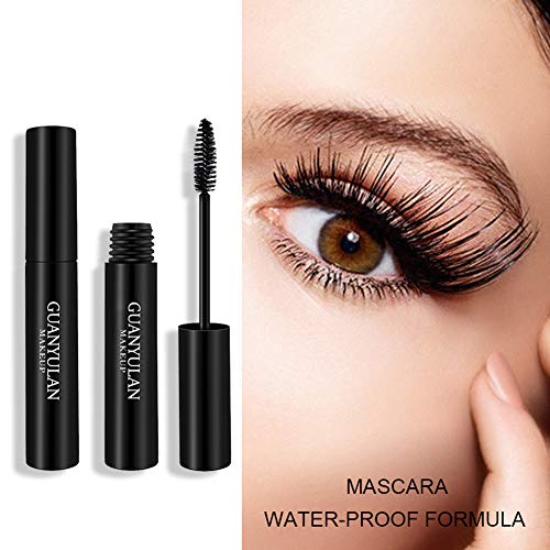 Allbesta Mascara en fibre de soie 4D pour extension de cils dense maquillage bouclé noir bouclé