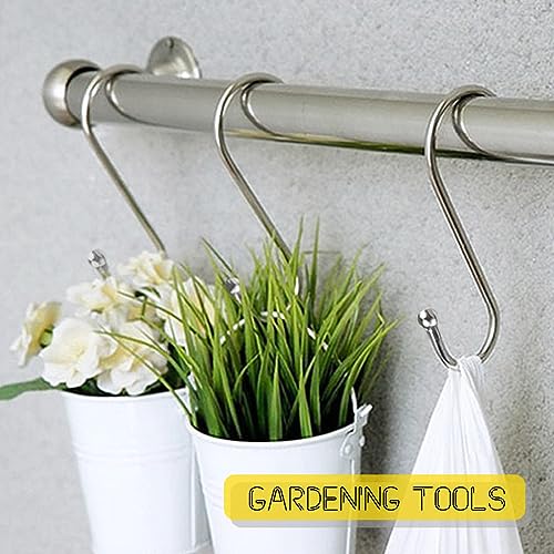 30 Stück S-Haken, 10 cm Zum Einhängen, S-förmige Metallhaken Aus Edelstahl 304, Multipopused Zum Aufhängen für Küche, Bad, Kleiderschrank, Anti-Tropfen-Design