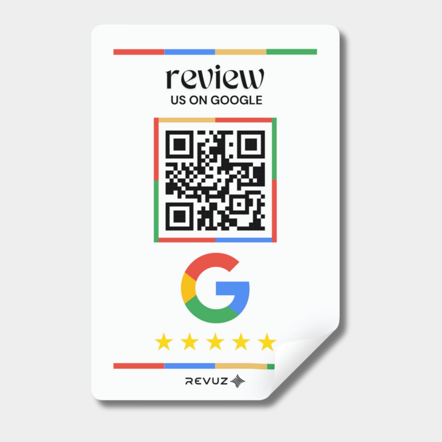 Revuz Online Review QR Sticker for Customer Feedback - Boost