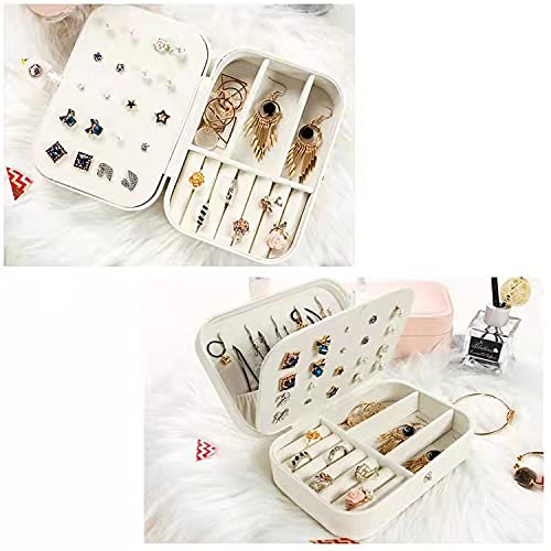 LLXYWJ Estuche para Pendientes y Anillos, joyero de Viaje con Cremallera, joyero portátil de Palma (Estilo 4) (Estilo 2)