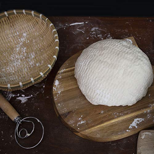 Made Terra Wicker Wire Fruit Basket Round Storage Basket for Bread Fruit Snacks Candy Households Items, Rustic Decorative Woven Fruit Bowl Dining Table Kitchen Countertop - Thumbnail 3