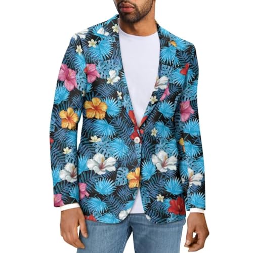 Men's Regular Fit Blazer Jackets Suit One Button Lightweight Sport Coats Casual Blazer with 2 Side Pockets