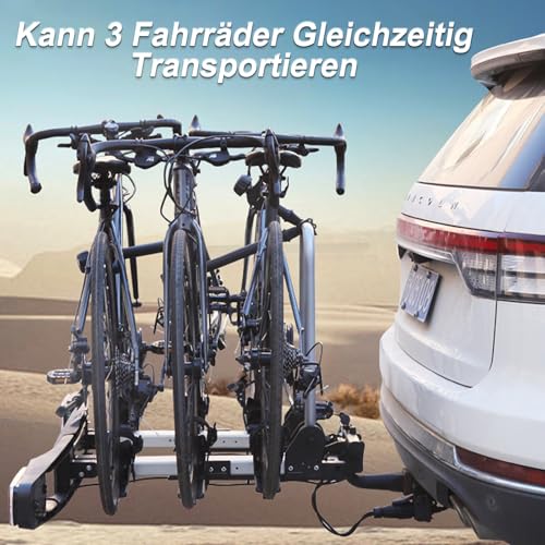 FINEW 32cm Rahmenhalter für Fahrradträger Anhängerkupplung, Universal Fahrradrahmenhalter Abschließbare, Rahmenhalter für U-Bügelrohr: Ø 2,5-3cm - Kraftvolle Fixierung (Patent)
