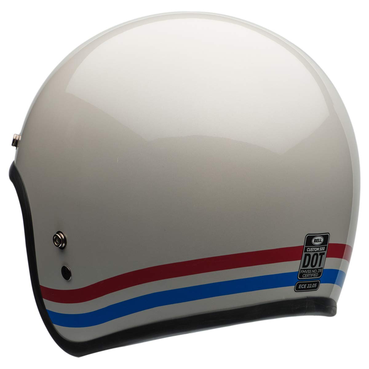 Bell Custom 500 Helmet (Stripes Pearl White - X-Large