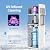 SOOPYK Self Cleaning Water Cooler Dispenser for 3-5 Gallon Bottles Bottom Load,Hot Cold and Room, Child Safety Lock, Empty Bottle Alert, White