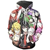 Hisayhe Akame Ga Kill Anime Long Sleeve Hoodie Sweatshirt for Men,Colour1,L