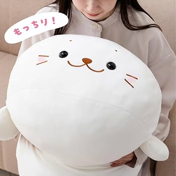 Amazon.co.jp: しろたん ふわもち 抱き枕 ぬいぐるみ 特大 85cm 〔抱き