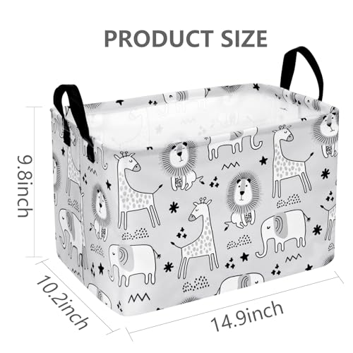 Image of MAIZMZ Kids Storage Basket Baby Foldable Toys Organizer Bins Decorative Gifts Bakset Waterproof Nursery Hamper Women Storage Cube Kids Laundry Basket for Home /Dorm /Kitchen /Pet /Office /Closet /Shelf /