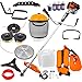 Bituxx 2in1 Benzin Freischneider Rasentrimmer Benzin Motorsense Handrasenmäher Trimmer mit umfangreichen Zubehör