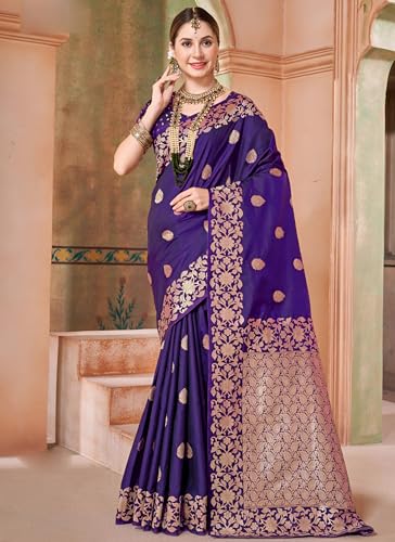 Image of Yashika Women's Pure Kanjivaram Silk Saree Soft Banarasi Style Wedding With Blouse Piece | Saree For Women | New Sari