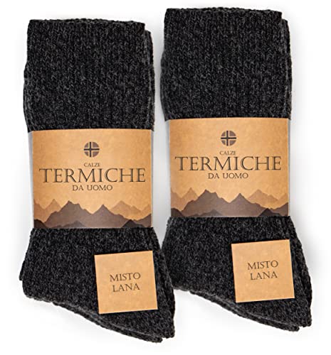 Occulto calze termiche uomo 6 paia (modello: Finn) antracite 43-46