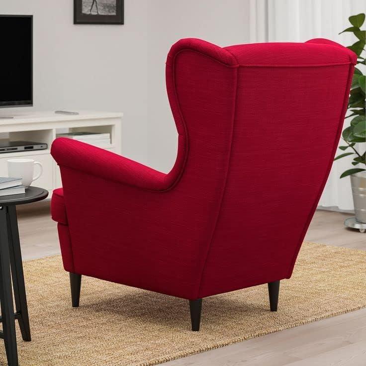 Image of Chair Armchair Single Sofa Chair for Small Apartments, Living Room or Bedroom Chair (Red)