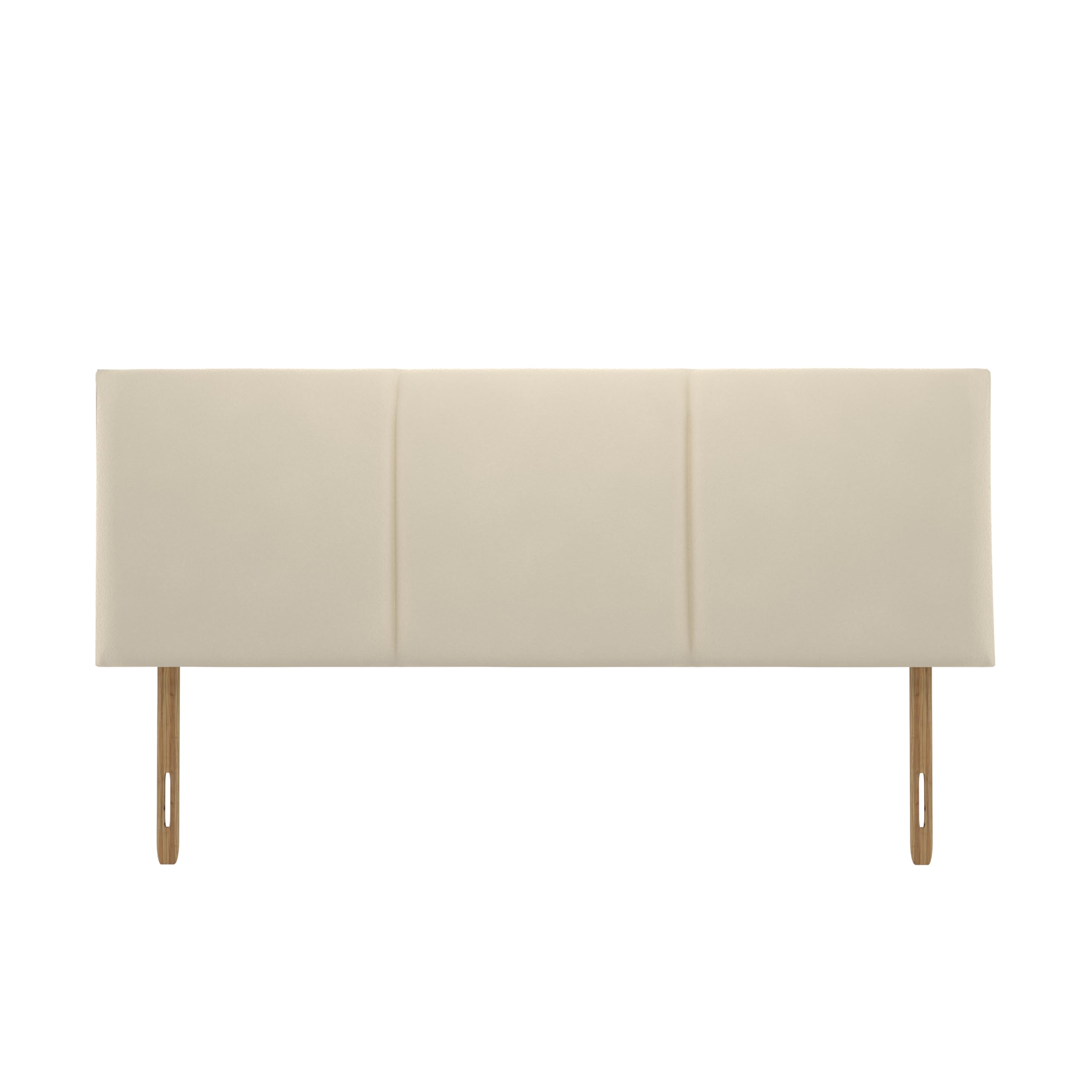 SANA SLEEP Chelsea Naples Suede HeadBoard - Luxury 20" Upholstered Design for Divan Beds - Multiple Fabric Options for Bedroom and Hotel Furniture - 4FT6 Double - Cream