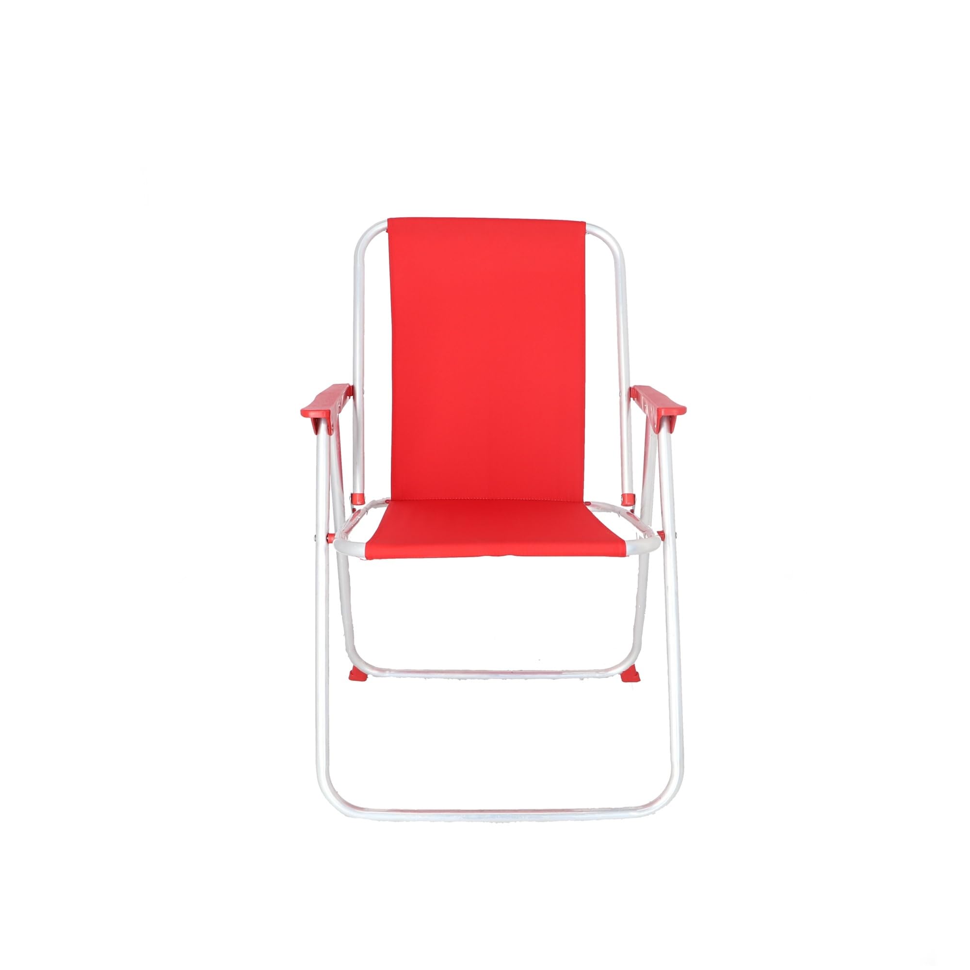 Well Home MOBILIARIO & DECORACIÓN Juego de 2 Sillas de Playa metálica Plegable de Color Rojo 44x44x74cm