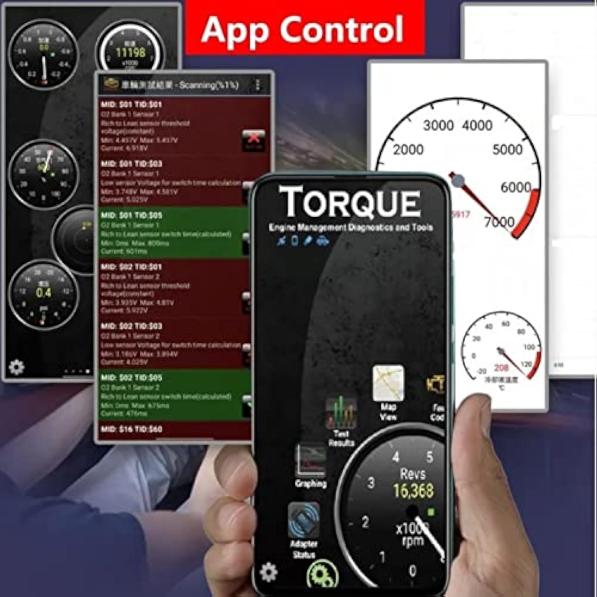 Advanced OBD Bluetooth Auto Scanner Diagnostic Tool