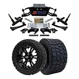 Hardcore Parts 6” Heavy Duty Double A-Arm Suspension Lift Kit for Club Car DS Golf Cart (1982-2003) with 14' Black 'VAMPIRE' Wheels and 22'x10.5'-14' GATOR On-Road/Off-Road All-Terrain tires