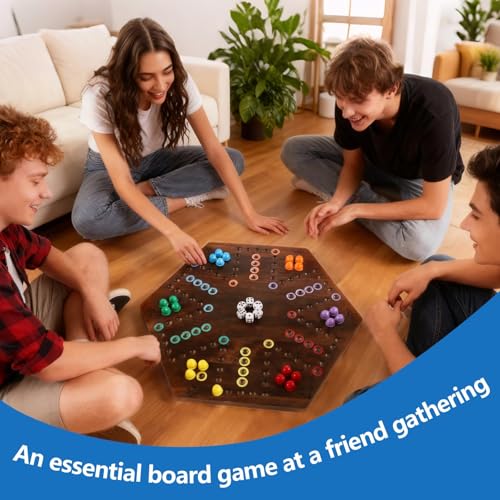 Juego de mesa Wahoo de madera 20 pulgadas para 4-6 jugadores miniatura 4