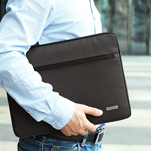 KIZUNA Laptop Sleeve Computer Case 15.6 Inch Water Resistant Bag for 16\" MacBook Pro/15.6\" Lenovo Yoga 720 730/Flex 4/Ideapad 330/Dell XPS 15/HP Envy x360 15 2020/ASUS ROG/Dell G3 15/Samsung,Black