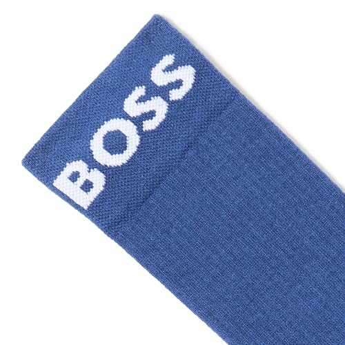 BOSS Men's 2-Pack Bold Logo Solid Cotton Socks4