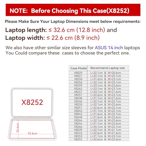 Image of Smatree Hard EVA Protective Sleeve Case Compatible for 14.5 inch ASUS Zenbook Pro 14 Duo OLED, for ASUS Zenbook Pro 14OLED, for ASUS Vivobook S 14 OLED K5404 Laptop and Anti-Shock Bag (X8252)