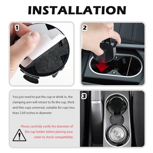 Portavasos universal ajustable para autos 2 unidades miniatura 6