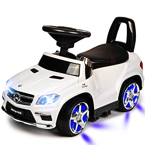alles-meine.de GmbH Rutschauto - umbaubar zu Schaukel Farbwahl Auto - Mercesdes Benz GL 63 AMG - inkl. Name - weiß - mitwachsend - Musik & Sound - MP3 USB Anschluß + AUX Eing.. – Bild 8
