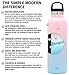 Simple Modern Insulated Water Bottle with Handle Lid Reusable Ascent Narrow Mouth Stainless Steel Thermos Flask, 24oz Handle Lid, Ombre: Sweet Taffy
