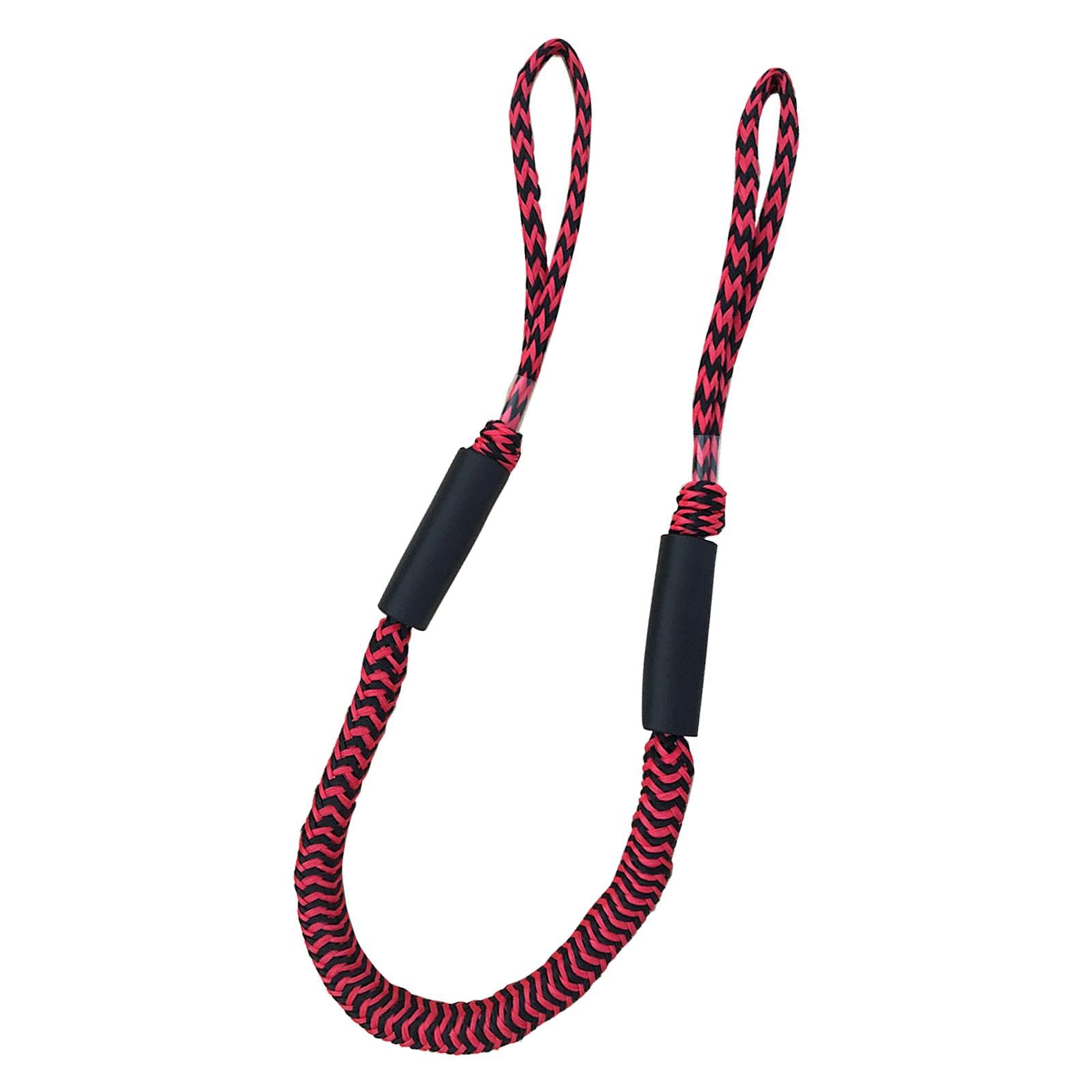 Jfgctyhxy Red Black Wave Bungee Dock Line Stretchable Mooring Rope Boat Anchor(Red Black Wave)